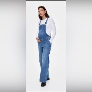 NWT Wide Leg Overalls 100% Cotton Denim Blue